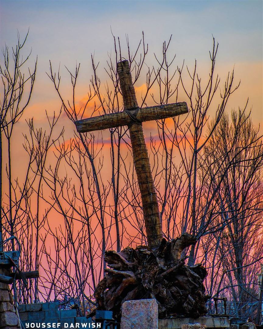  church  cross  Lebanon  sunset  Christian  nikon  nikond7100  d7100 ... (Baalbek, Lebanon)