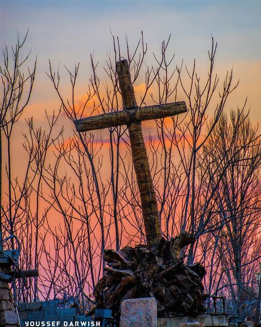  church  cross  Lebanon  sunset  Christian  nikon  nikond7100  d7100 ... (Baalbek, Lebanon)