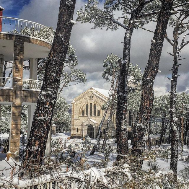 Church under the snow  church  snow  mountain  trees  tree_magic ...