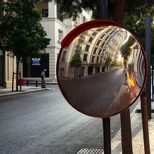 Ciao Beirut! It's friday 😉 beirut  city  urban  empty  street  mirror ... (Beirut Down Town)