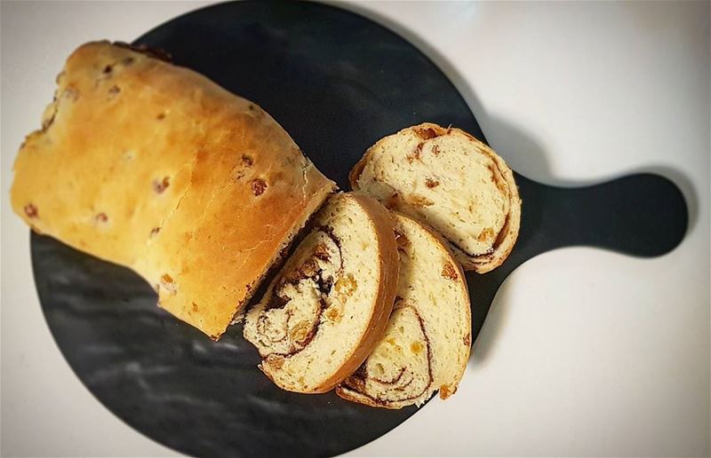 Cinnamon Swirl Raisin bread  madebyme 🍞😋😍.... myhomemade  mykitchen... (My Sweet Home)