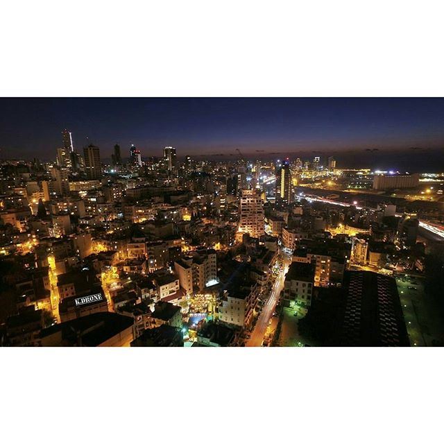 City lights and Sunset... Good Night Beirut. (Beirut, Lebanon)