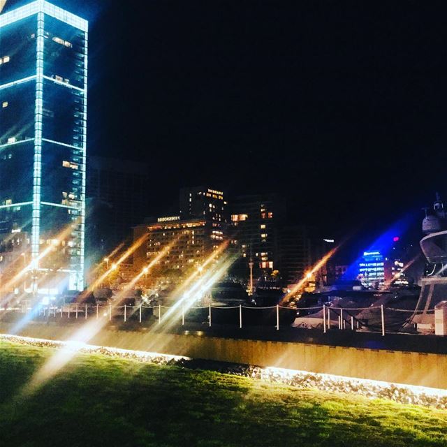 City 🌃 Lights. beirut  lebanon  sky  travel  natgeotravel  traveller ... (Zaitunay Bay)