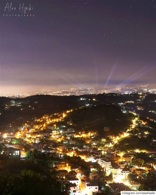 City Lights ✨... Hseiki  Lebanon  beirut  nature  night ... (Baïssoûr, Mont-Liban, Lebanon)