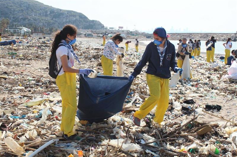  cleanseas single use plastic free clean up of Nahr el Kalb shoreline with... (Residence de La Mer)
