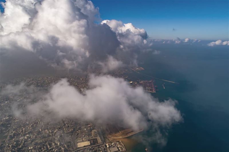 Cloud invasion .... AboveLebanon  Lebanon  LiveLoveBeirut ...