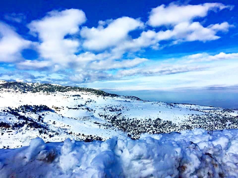 Clouds in the sky...Clouds on Earth....... Natural reflection 🍃... (Lebanon)