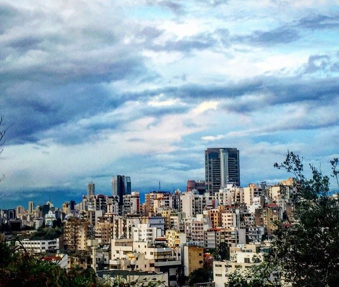  clouds over the  town ☁️💙 winter  season  rainyday  cold  weather ... (Beirut, Lebanon)