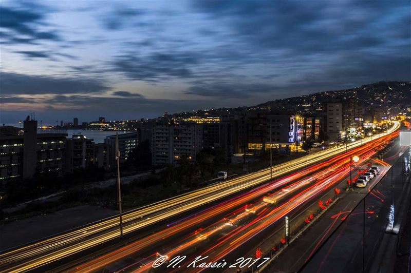  clouds  traffic  light  trails  cars  ngconassignment  Lebanon ... (Joünié)