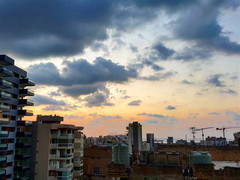 Cloudy dusk. ... sunset  sundown  dusk  Lebanon   beirut ...
