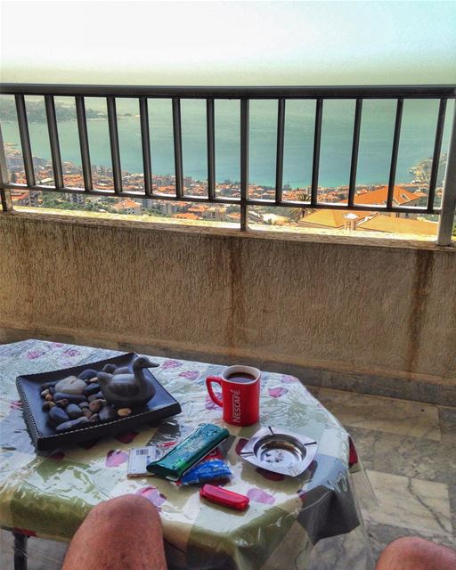 Coffee with view ( heaven )😉☺️  coffee  coffeetime  view  lebanon ...