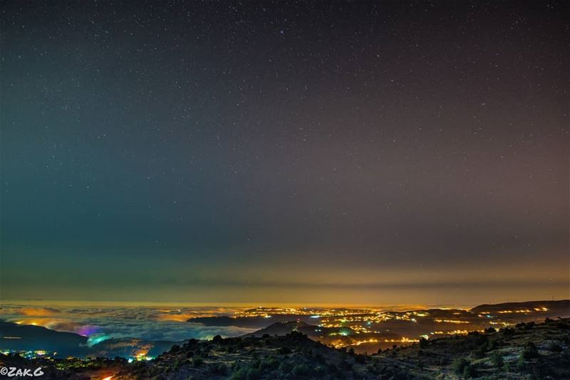 Colorful clouds  cloud  nightview  lebanon  nikonphotography ... (Bmahray, Mont-Liban, Lebanon)