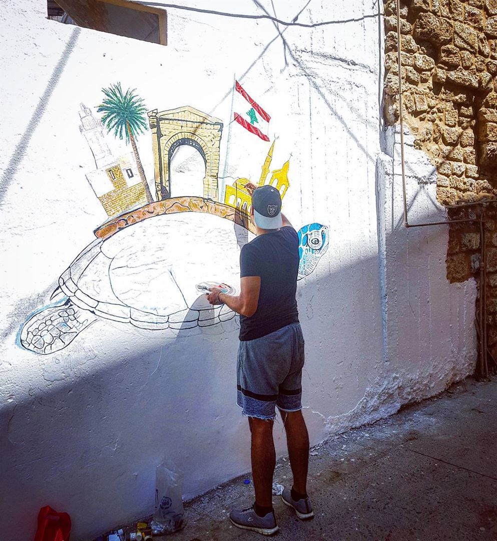 Coming soon.. My Turtyre 🐢🌊  turtyre  paintyre  painting  paint  art ... (Tyre, Lebanon)