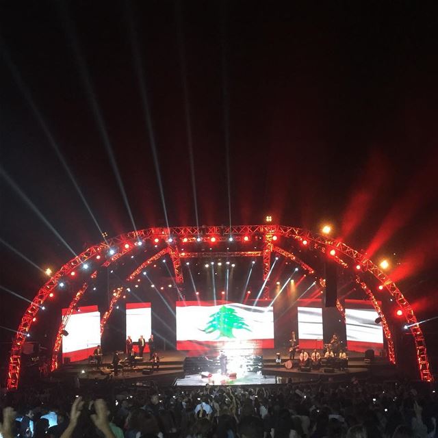  concert  kobayat  melhemzein  lebanon  livelovelebanon  beautiful  flag ... (Kobayat International Festivals)