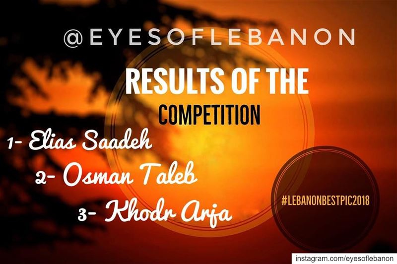Congratulations to all the winners of  lebanonbestpic2018 competition 🎉🎉� (Beirut, Lebanon)