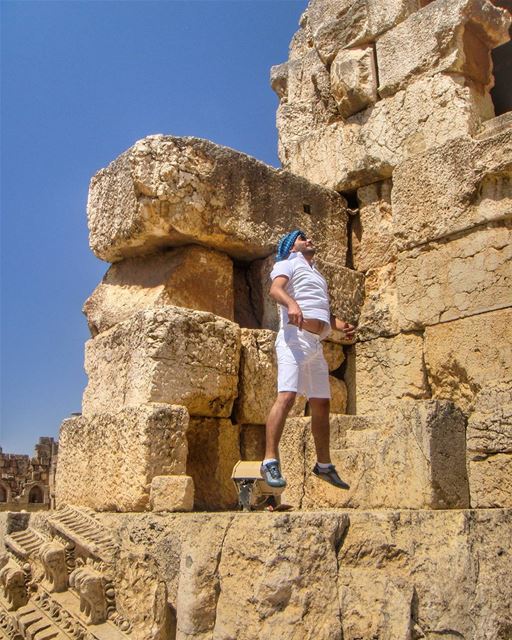 Connecting with the gods... Temple of Bacchus, Roman wine god-Baalbek,...