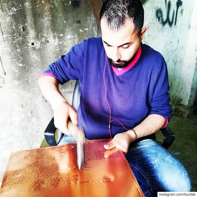 Copper artists. A hand made industry. tourleb  tourlebanon  lebanontimes ... (Al Qalamun, Liban-Nord, Lebanon)
