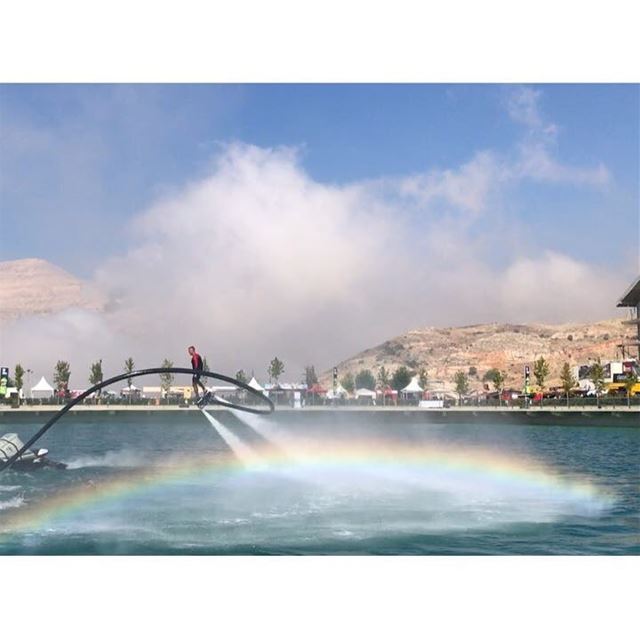 Count ur rainbows 🌈 not ur thunderstorms ⛈  richardkarnaby  flyboard ... (Zaarour Club)