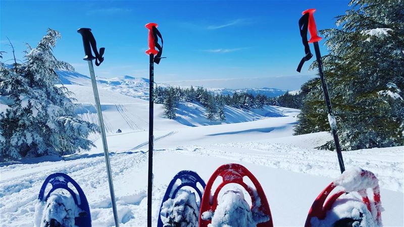 Couples who hike together, stay together  snowshoeing  snow  mountains ...