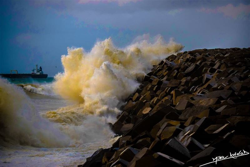 Crashing on shore...  lebanon  livelovebeirut  livelovelebanon ...