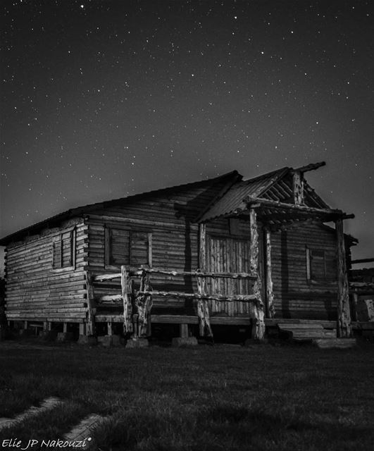 Creepy nights.. night  photography  picture  black  white  long  time ... (Mayruba, Mont-Liban, Lebanon)