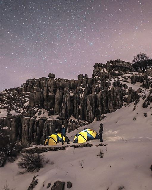 Crisp air, clear skies, breathtaking views. 🌌⛺📷@bassil.jad mountain25 ...