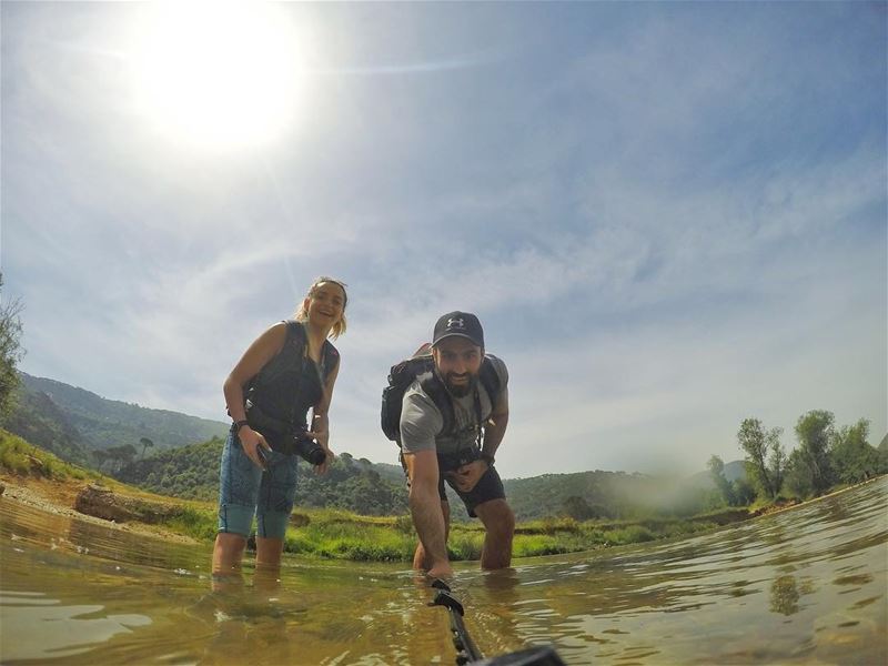 Cross a river? Why not!.... hiking  hikingday  hiking4fun ...