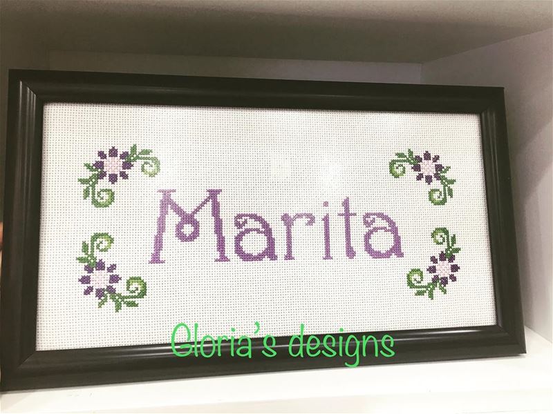  crossstitch  personalised  flowers  purple  handmade  art  addiction  💜 ...