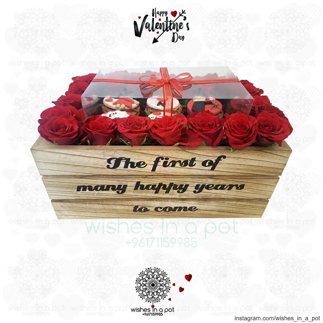 Cupcakes & roses anyone? Wish for your customized wooden box now : +961... (Beirut, Lebanon)