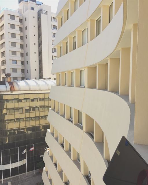 Curves and Sand. Building of Beirut.  livelovelebanon  lebanon  beirut ... (USJ - Campus Des Lettres Et Des Sciences Humaines)