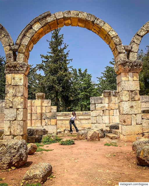 Dancing under the sun! shotoniphone ..... natgeoshot ... (`Anjar, Béqaa, Lebanon)