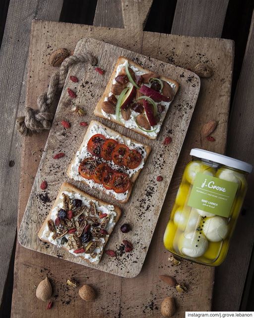 Delicious ways to enjoy tangy  Labneh with a sweet or savory twist 🍞🍅🍏...