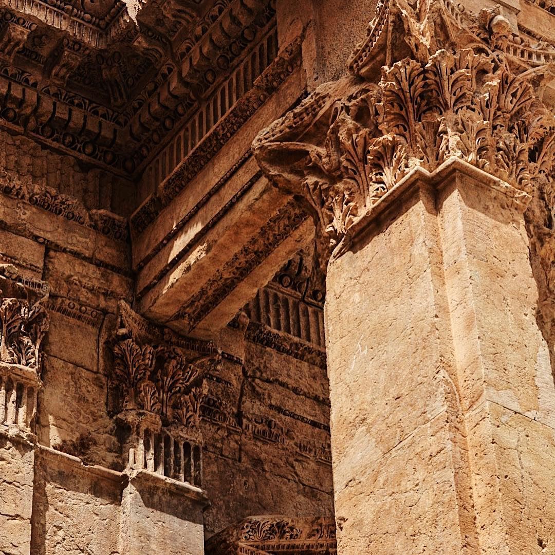 Details. Inside temple of Bacchus.  raelmah ... (Baalbek , Roman Temple , Lebanon)