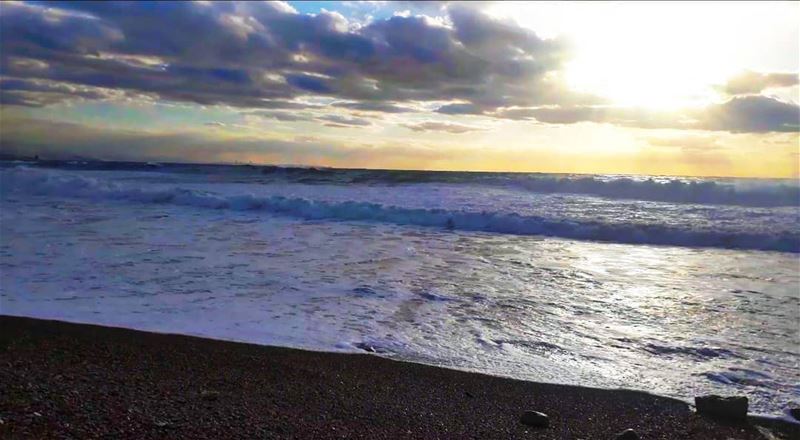 Did I mention how beautiful the sky is 🌊  beach  lebanon  travel  nature...