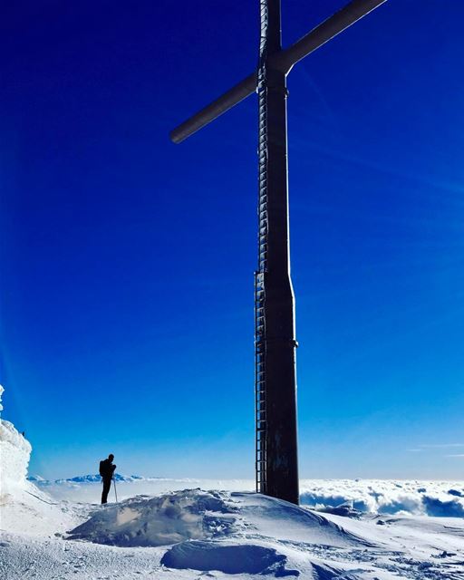 Dignity!...... livelovemzaar  highestpeak  hikingadventures ... (Mzaar Kfardebian Ski Resort)