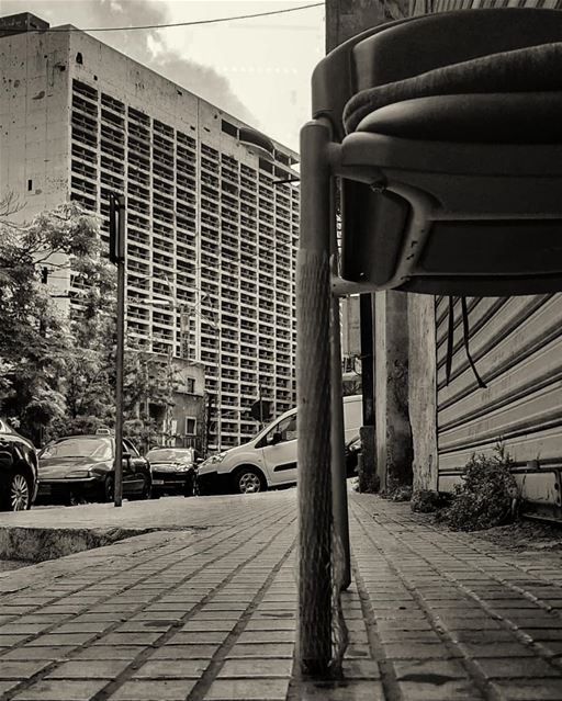 Do you know the story of this building??These sidewalks, shops and this... (Beirut, Lebanon)