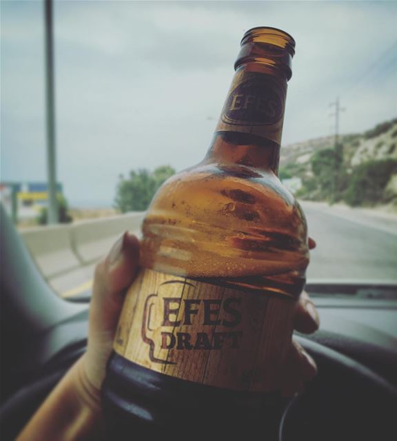 Don't  drink and  drive efes  beer  car  lebanon  dayout with  him ...