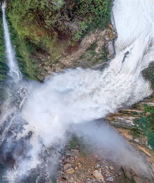Don't Look Down 🏞️...  jezzine  lebanon  dji  drones  quadcopter ... (Jezzine District)