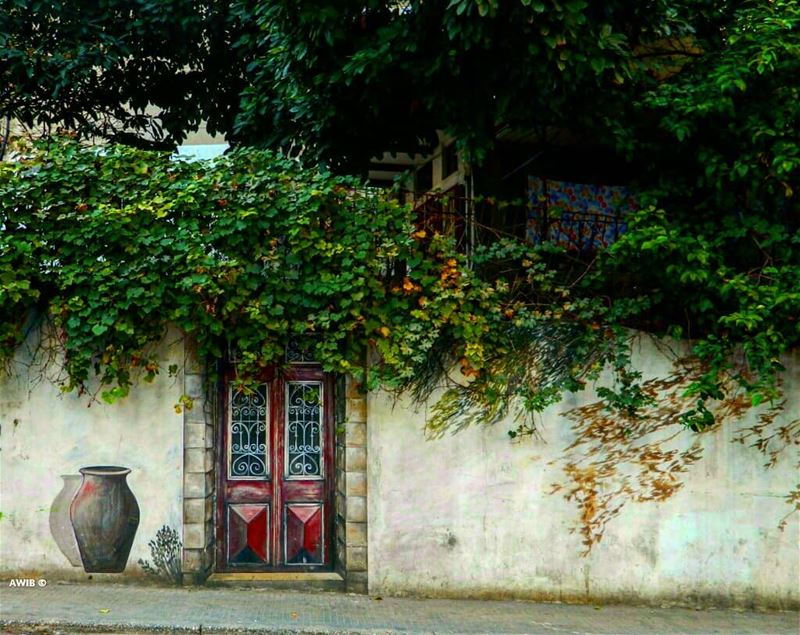 door  art  plants  streetphotography  outdoors  noperson  travel  tourism... (Beirut, Lebanon)