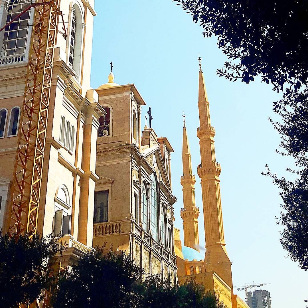 Downtown beirut mosque  church  unity  christianity  muslim  religion ...