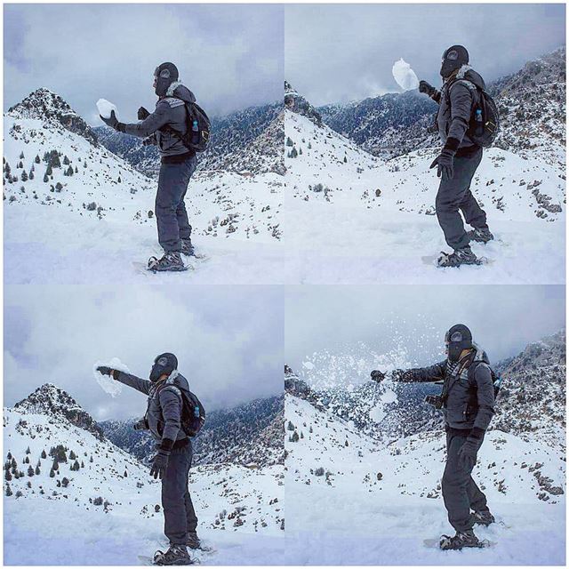 Dragon ball ❄🔥  tb  hit  thesnow  snow  winter  me  stopmotion ... (El Laqloûq, Mont-Liban, Lebanon)