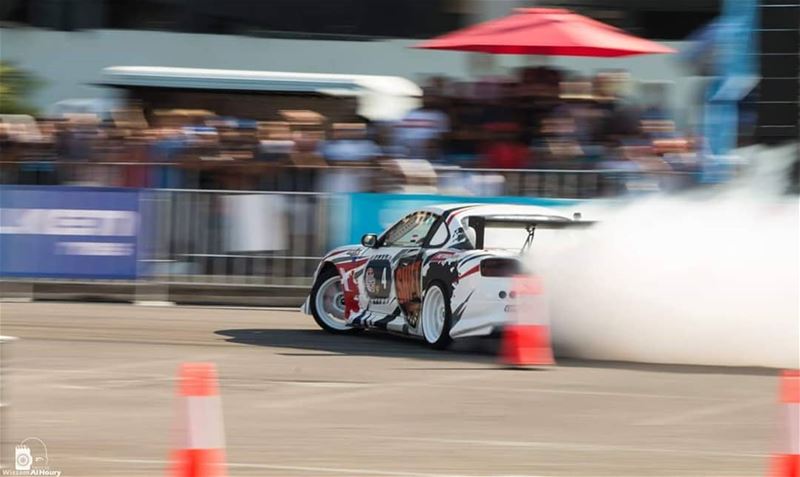  drift drifting smoke burningtires toyota competition redbullcarparkdrift... (Beirut, Lebanon)