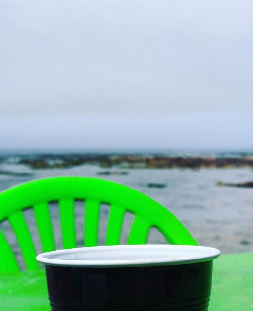 Drinking coffee next to the sea is an ultimate pleasure! Drinking  Hot ... (Tripoli, Lebanon)