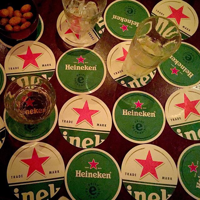 Drinking pattern  atthebar  heineken  drinks  stars  lebanon ... (Hole in The Wall - Beirut)