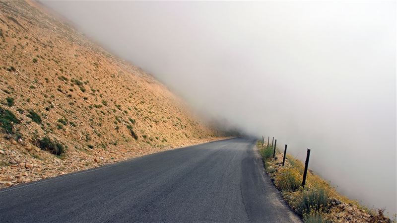Drive through the Unknown foggy  roads  mountains  lebanon  unseen ...