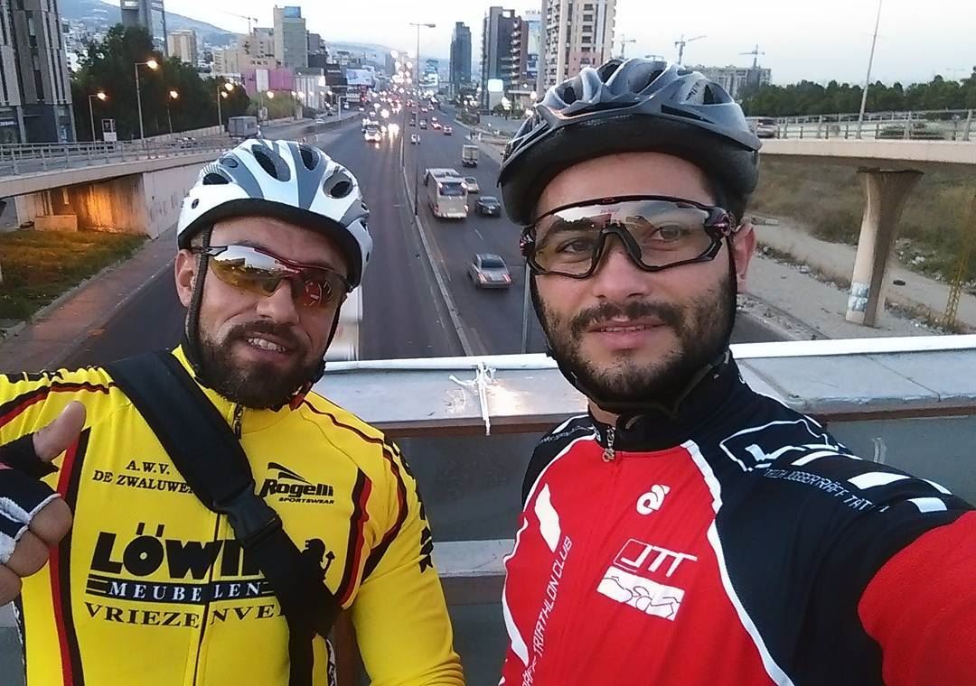 Early Morning ride with Omar 🚴🚴Good morning 🌞 Wednesday  morning ... (Dbaïyé, Mont-Liban, Lebanon)