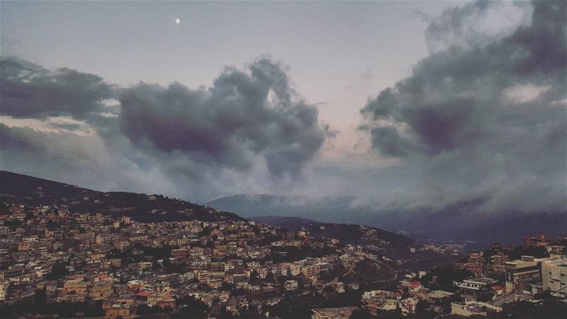  earlymorning  winterspirit  coldweather  in  springtime  fog  clouds☁ ... (Hasbaya)