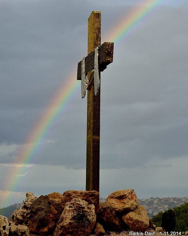  ehden  ayto  cross  jesus  insta_lebanon  love  passion  rainbow  clouds ...