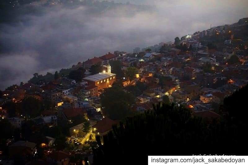 Ehden on a fogy night  ehden  northlebanon  lebanon  liban  nordliban ...