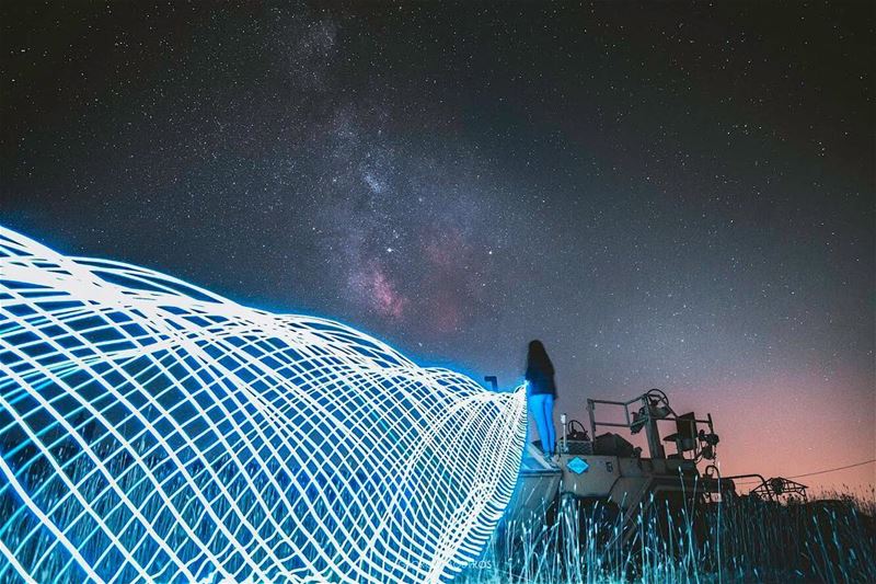 Electric ⚡️ -MilkyWay hunt with the 2  beautiful winners @gessee & @nadine (Akoura, Mont-Liban, Lebanon)